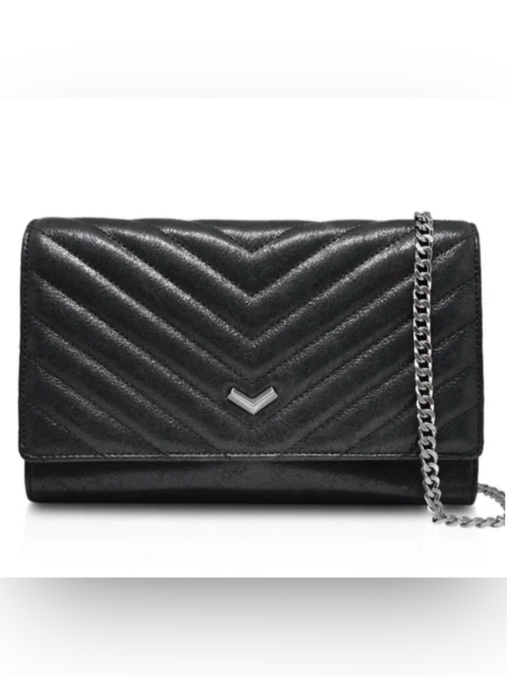 Botkier Soho Quilted Black Leather Crossbody Bag/Clutch